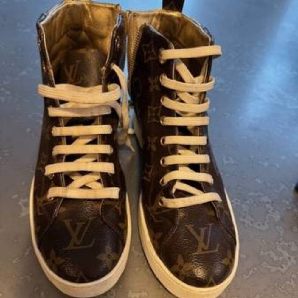 Authentic Louis Vuitton high top sneakers
